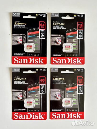 Карта памяти Sandisk Extreme 64/128/256/512 gb