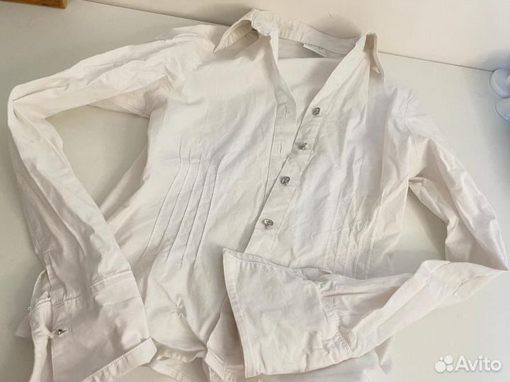 Рубашка белая для девочки 146 школьная