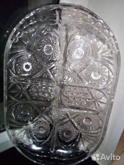 Хрустальная менажница-85 год