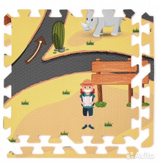 Детский коврик для ползания пазл
