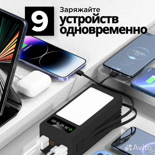 Повербанк 80000 mAh, внешний аккумулятор, с быстро