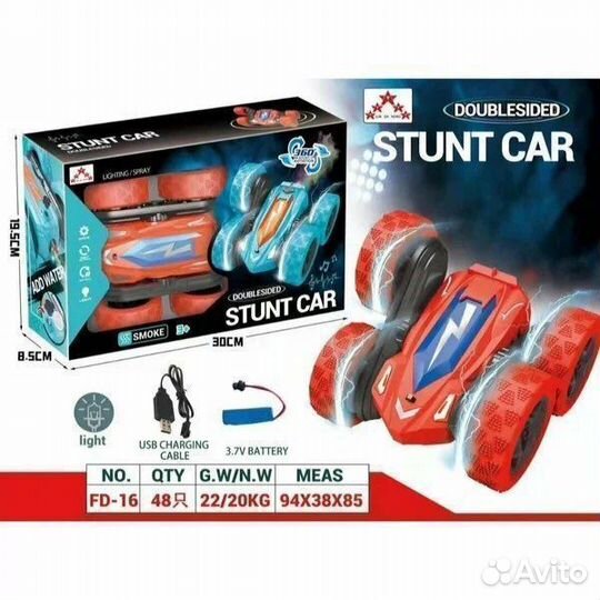 Машинка перевёртыш с подсветкой колёс