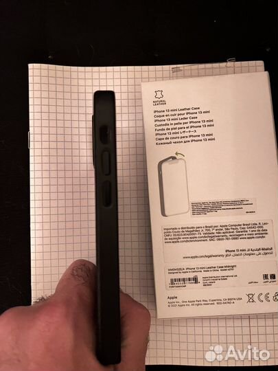 Кжанный чехол,оригинал iPhone 13 mini
