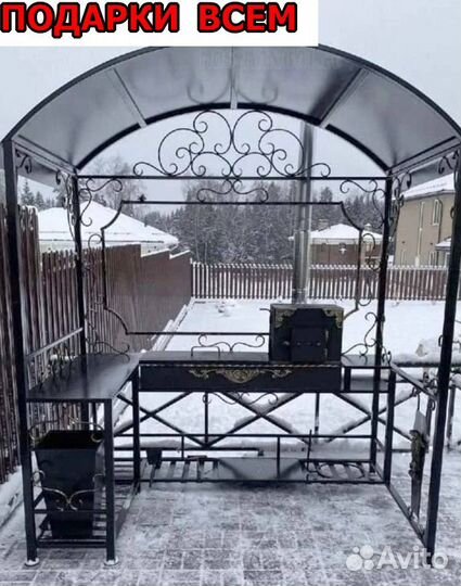 Кованные мангалы с крышей