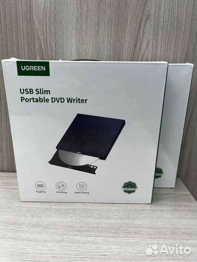 Внешний привод CD/DVD Ugreen usb slim