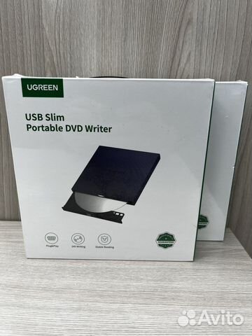 Внешний привод CD/DVD Ugreen usb slim