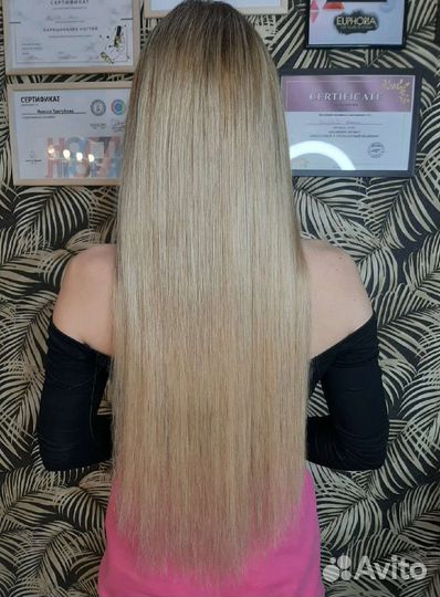 Наращивание волос под Ключ
