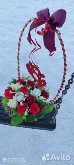 Розы в корзине