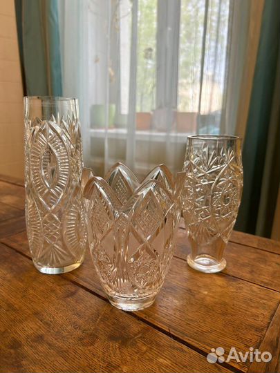 Ваза хрустальная