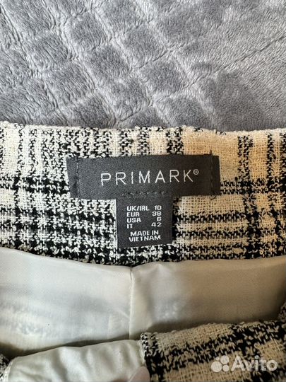 Твидовые шорты в клетку на высокой талии Primark