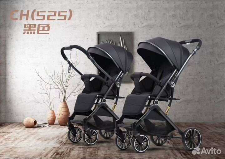 Коляска прогулочная 525 с перекидной ручкой