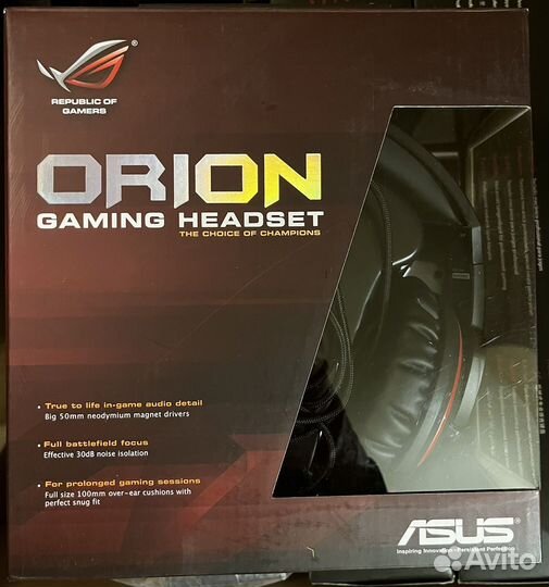 Игровые наушники ROG orion gaming headset