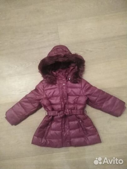 Пуховик зимний куртка на девочку 98