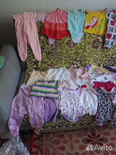 Одежда для девочки.пакетом. От 0-12 месяцев