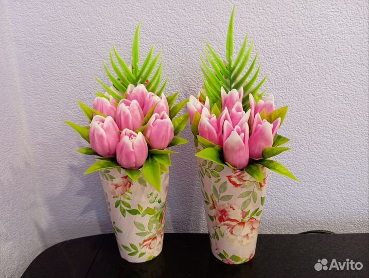 Букет тюльпанов. Мыло. Мыльный букет