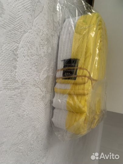 Пояс для дзюдо бело-желтый