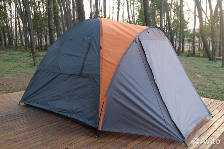 Палатка 4 местная двухслойная туристическая