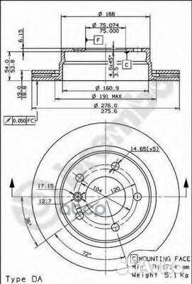 Диск тормозной 09.7727.11 09.7727.11 Brembo