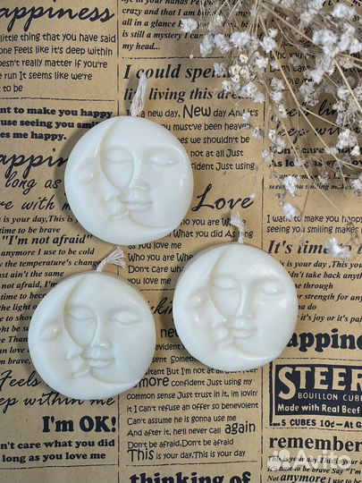 Набор поднос + 3 свечи солнце и луна