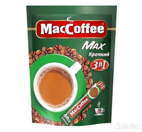 Опт - Растворимый кофе MacCoffee Max Крепкий 3в1