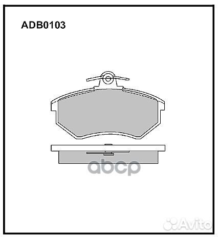 Колодки тормозные дисковые перед ADB0103 AL