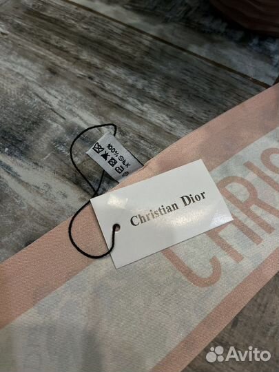 Шелковая лента Twilly Dior колос розовая новая