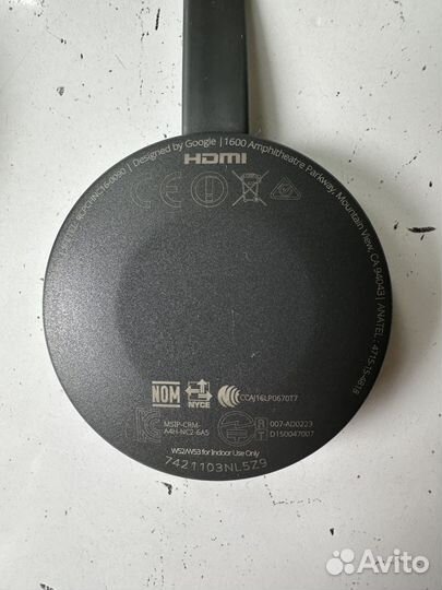 Медиaплеер Google Chromecast NC2-6A5