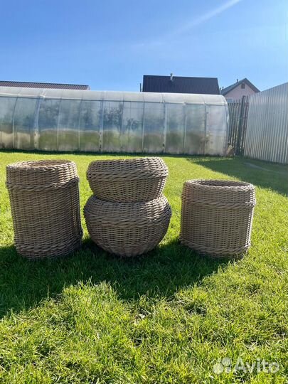 Кашпо из ротанга