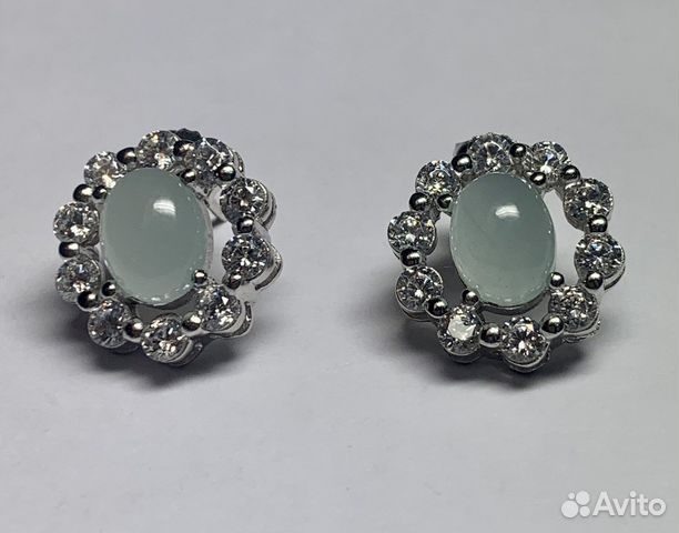 Серьги с аквамаринами