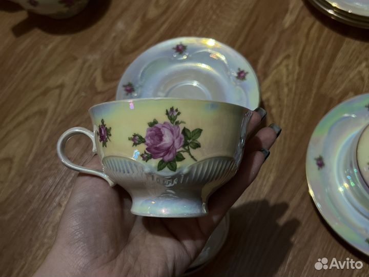 Чайный сервиз фарфор СССР юльдиц фарфоризгдр