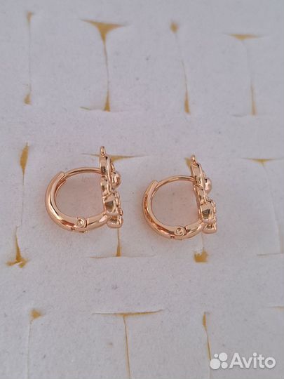 Серьги мишки медсплав