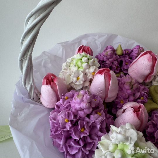 Сладкий букет из зефира 