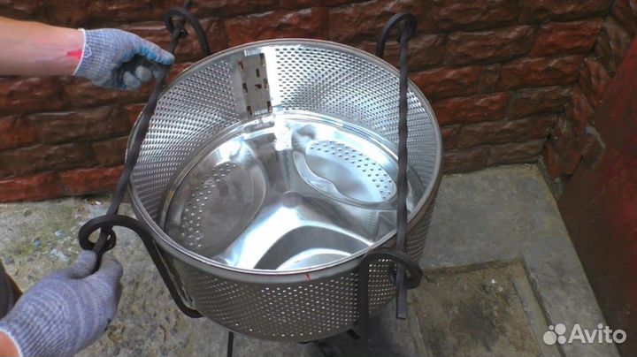 Мангал из бака от стиральной машины