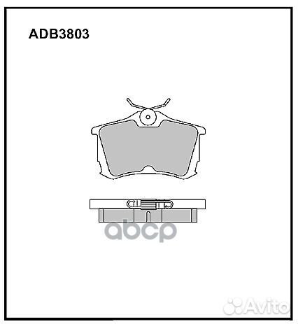 Колодки тормозные дисковые зад ADB3803 alli