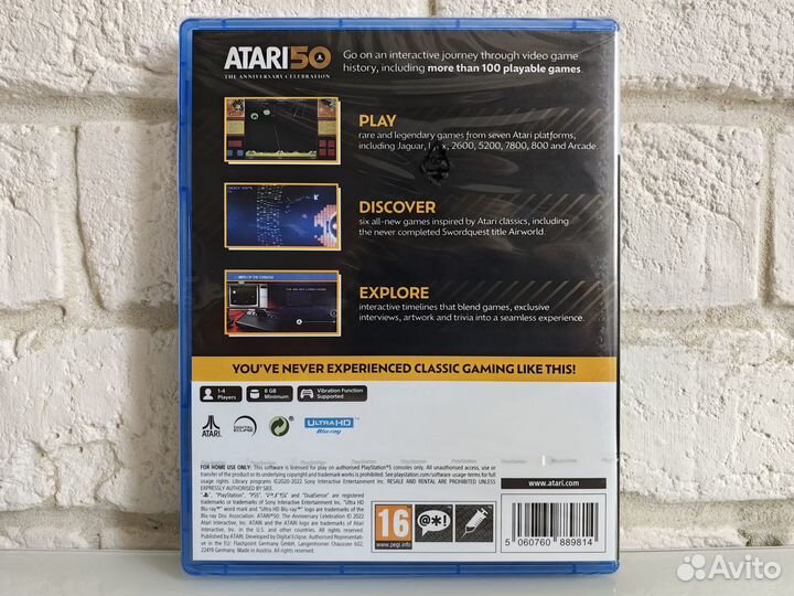 Atari 50 The Anniversary Celebration PS5 новый дис