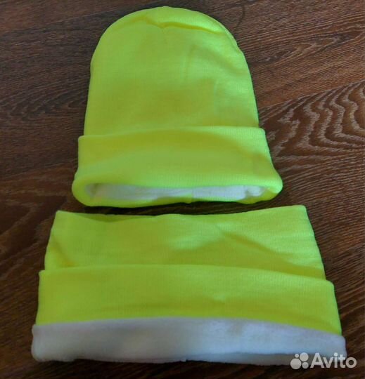 Шапка и снуд на флисе новая