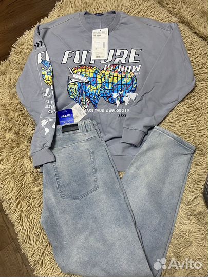 Джемпер, джинсы