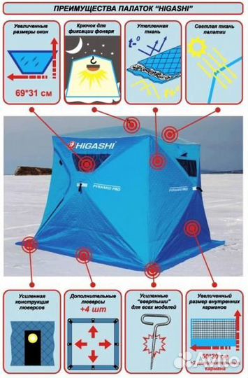 Палатка higashi Winter Camo Comfort Pro