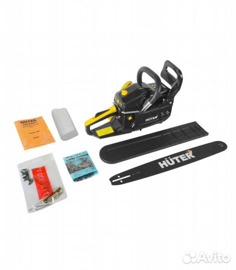 Бензопила Huter BS-4514, 2300 Вт, желтый, черный