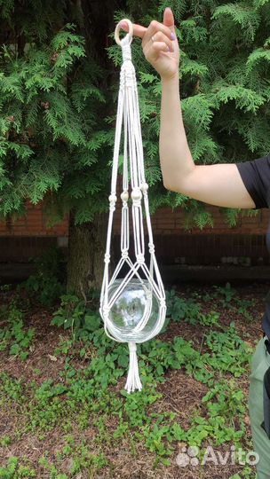 Кашпо подвесное макраме