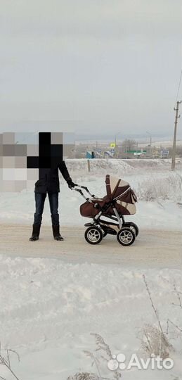 Коляска bebetto 2в 1 + люлька-переноска