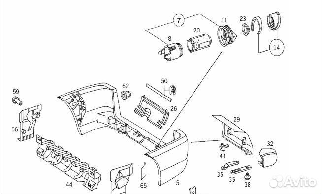 Направляющая бампера задняя левая Mercedes V W638