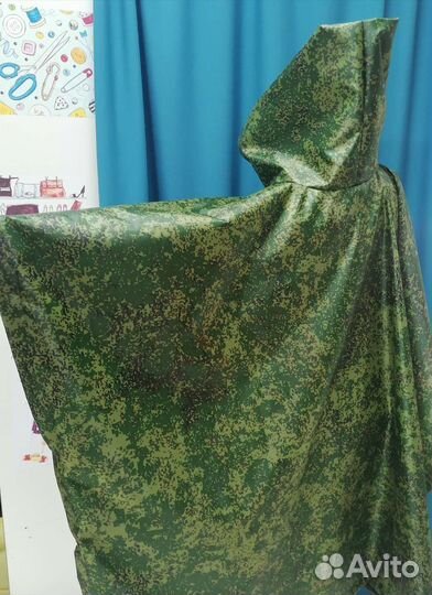 Дождевик пончо цифра камуфляж плащевка военный