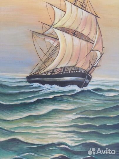 Картина корабль в море