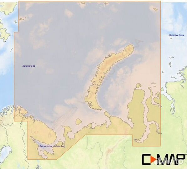 Карта cmap RS-Y202 Баренцево, Белое, Карское море