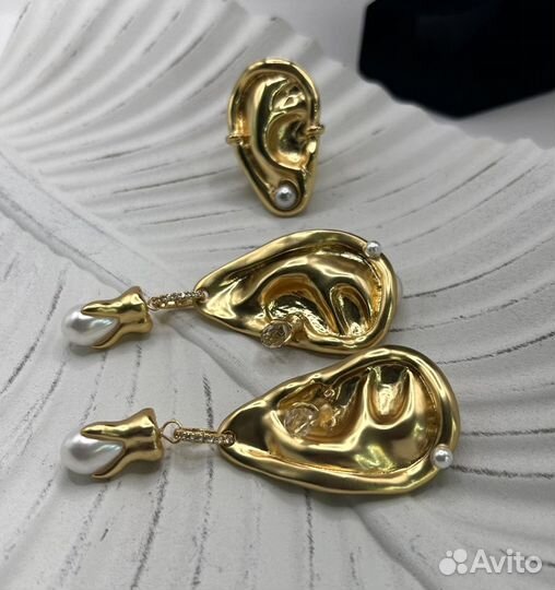 Комплект серьги и кольцо Schiaparelli Style