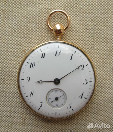 Часы карманные, репетир четвертной, золото 750 про