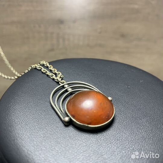 Кулон Янтарный Ретро Винтаж