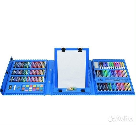 Художественный набор 208 предметов, голубой