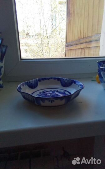 Гжель разная салатник тарелка стопки